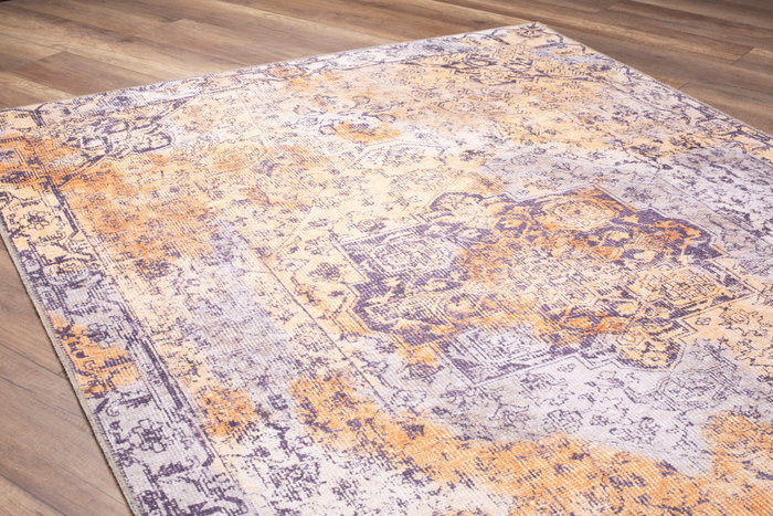 Conceptum AL 237 Alfombra Chenille Amarillo 150 x 230 cm Poliéster Suave y Duradera